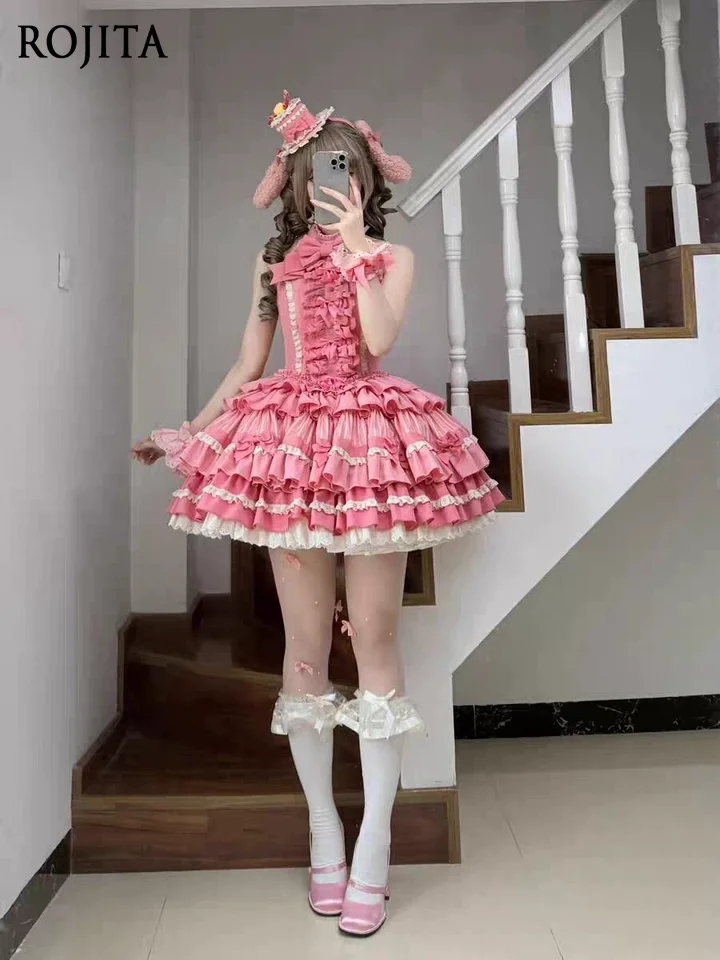 Sexy Dress Sweet Cute Pink Plaid Lolita Dress for Women 2025 New Heavy Bowknot Halter Neck JSK Princess Dress JSK + Sleeves
Sexy Dress Sweet Cute Pink Plaid Lolita Dress for Women 2025 New Heavy Bowknot Halter Neck JSK Princess Dress JSK + Sleeves