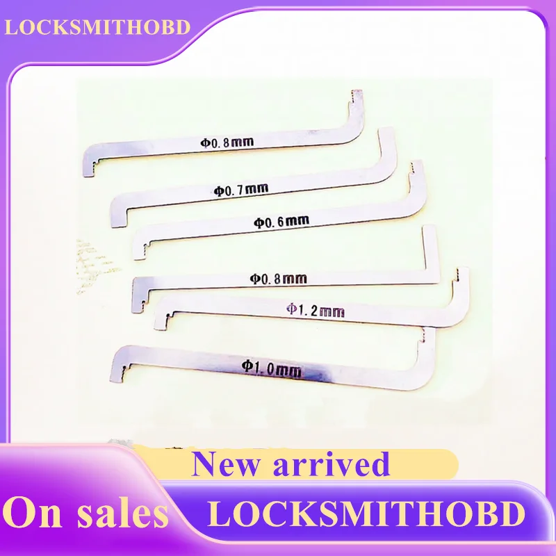 6PCS Tension Wrench Tool Practical Locksmith Tool 6 Pieces Kit Replacement Turning Tool Double Head
6PCS Tension Wrench Tool Practical Locksmith Tool 6 Pieces Kit Replacement Turning Tool Double Head