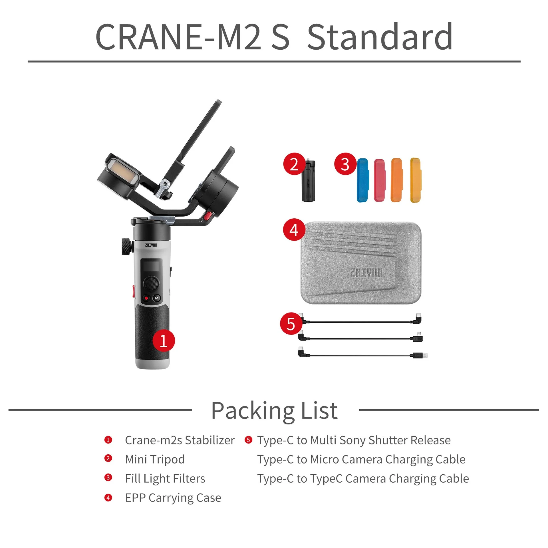 ZHIYUN CRANE M2S 3-Axis Handheld Camera Gimbal Stabilizer For Sony Fuji Nikon DSLR Mirrorless Camera iPhone 14 GoPro Hero 10/9/7
ZHIYUN CRANE M2S 3-Axis Handheld Camera Gimbal Stabilizer For Sony Fuji Nikon DSLR Mirrorless Camera iPhone 14 GoPro Hero 10/9/7