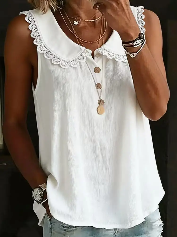 Women's Vest 2026 Spring Summer New Solid Color Turn-Down Collar Sleeveless Loose Fit Versatile Casual Daily Vest Top
Women's Vest 2026 Spring Summer New Solid Color Turn-Down Collar Sleeveless Loose Fit Versatile Casual Daily Vest Top
