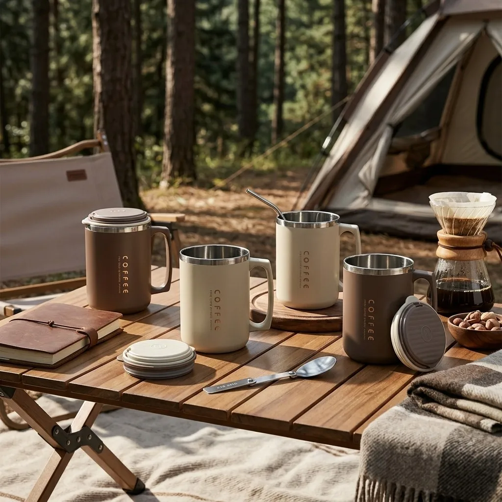 304 Stainless Steel Thermal Coffee Mug Travel Tumbler with Handle Insulated Double Wall Leakproof Cup Bottle Straw & Spoon
304 Stainless Steel Thermal Coffee Mug Travel Tumbler with Handle Insulated Double Wall Leakproof Cup Bottle Straw & Spoon