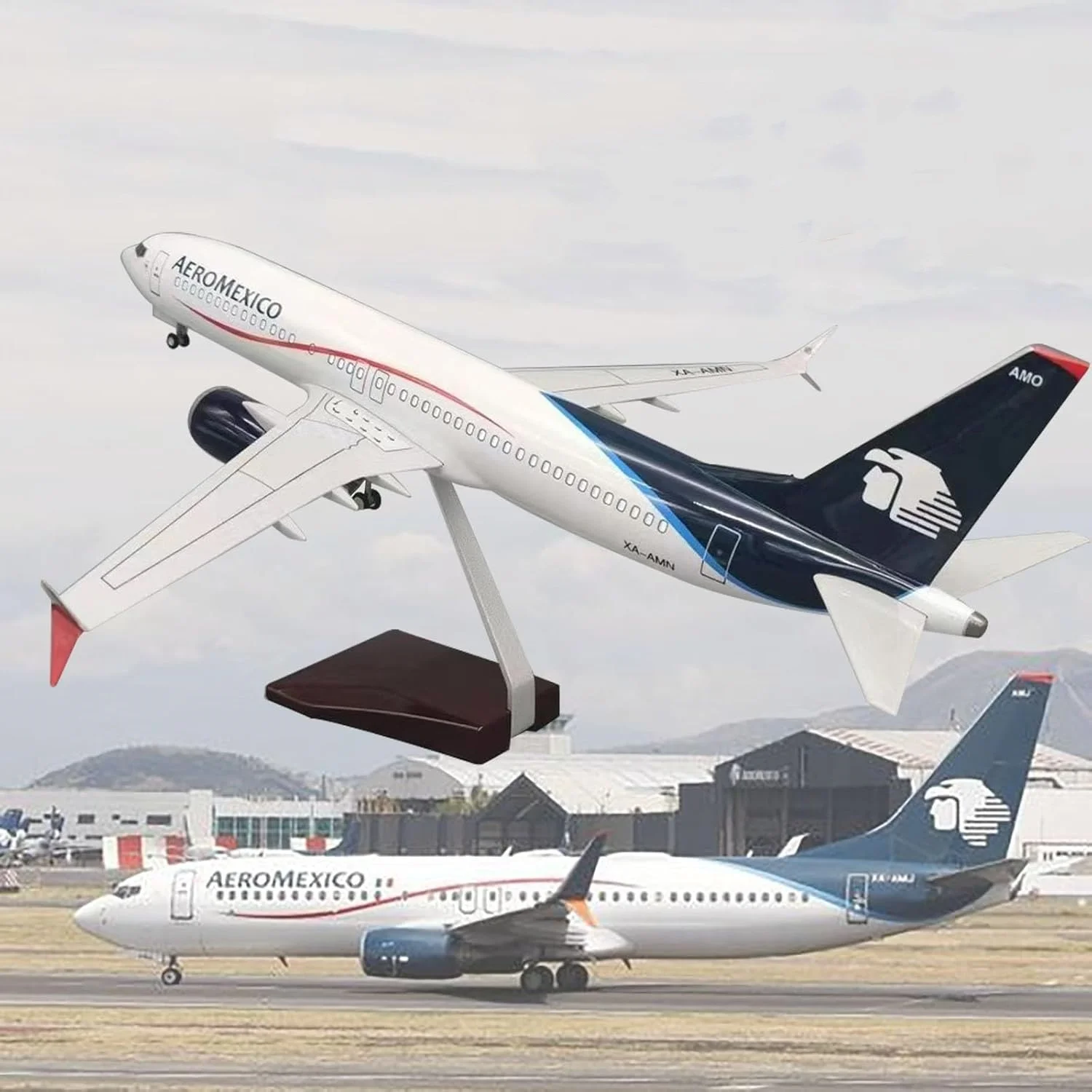 47cm 737MAX AeroMexico Model Plane Toy 1:85 Scale Resin With Base Landing Gears Aircraft Replica Aviation Enthusiast
47cm 737MAX AeroMexico Model Plane Toy 1:85 Scale Resin With Base Landing Gears Aircraft Replica Aviation Enthusiast
