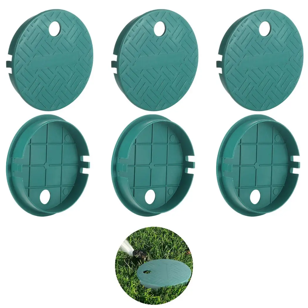 6Pcs Valve Box Cover Lid Plastic Green Valve Box Lid Replacement For Sprinkler System Underground Water Meters ID 5.5" OD 6in
6Pcs Valve Box Cover Lid Plastic Green Valve Box Lid Replacement For Sprinkler System Underground Water Meters ID 5.5" OD 6in