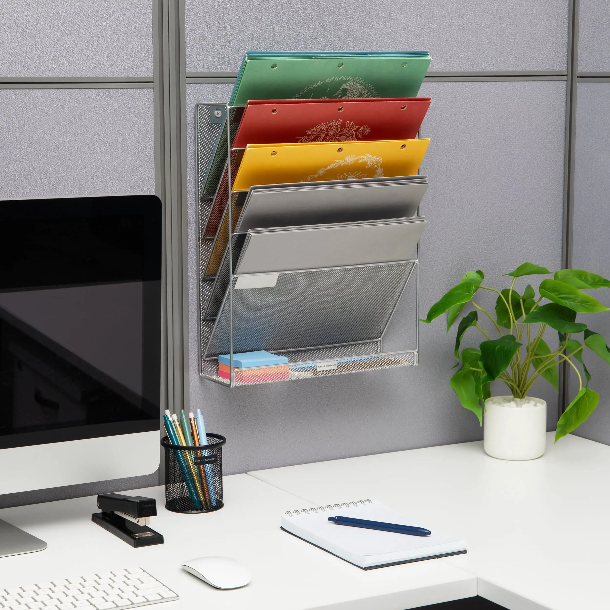 5-Tier Vertical File Storage, Desktop Organizer, Wall Mount, Office, Metal, Black
5-Tier Vertical File Storage, Desktop Organizer, Wall Mount, Office, Metal, Black