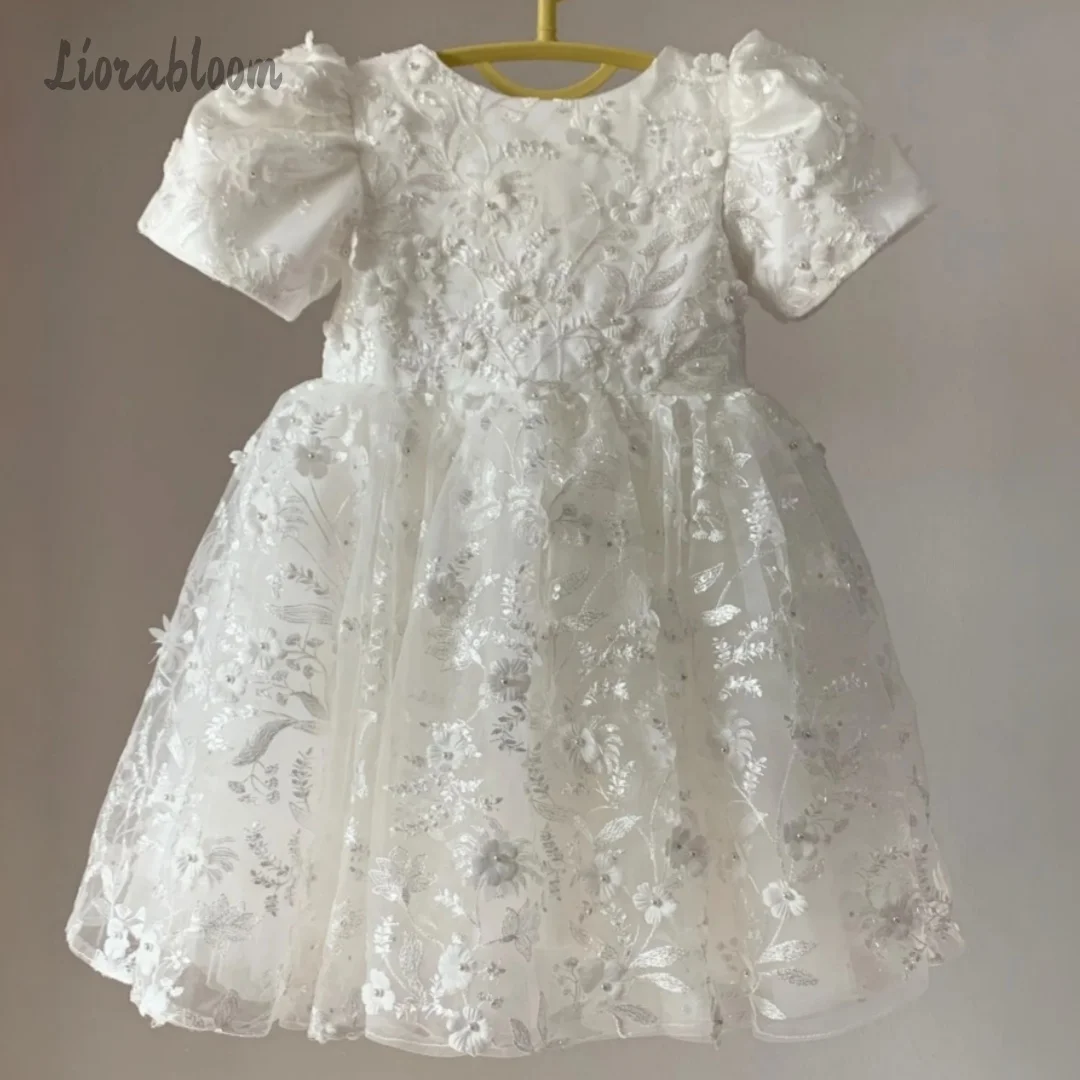 Girls' White Tulle Gown Custom Lace Flower Girl Dress All-Over Embroidered Dress Wedding Party Attire Dress свадебное платье
Girls' White Tulle Gown Custom Lace Flower Girl Dress All-Over Embroidered Dress Wedding Party Attire Dress свадебное платье