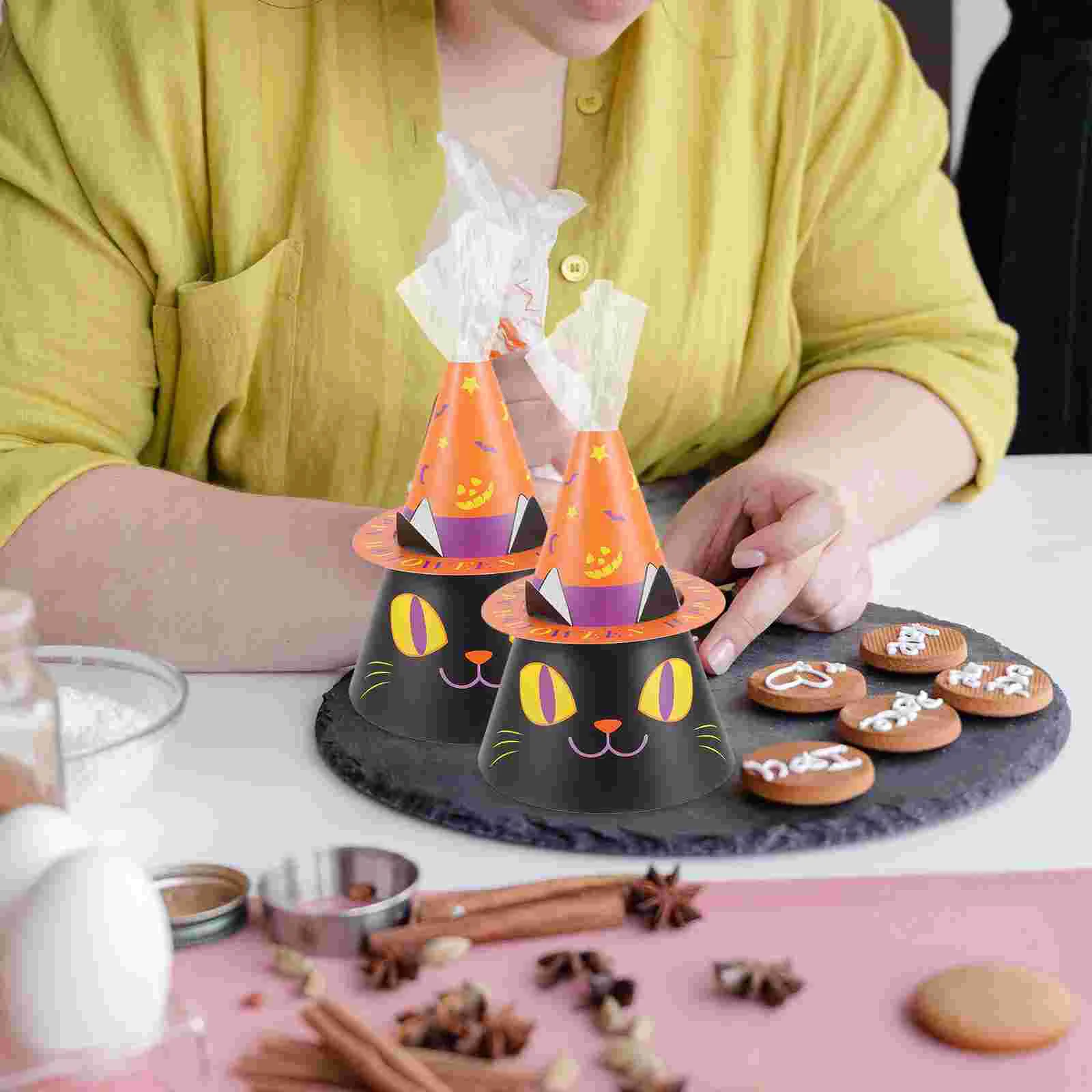 10 Sets Halloween Cartoon Hat Cat Candy Cookie Color Box Packaging Sweets Case Paper Boxes Party Supplies Gift Handheld Cookies
10 Sets Halloween Cartoon Hat Cat Candy Cookie Color Box Packaging Sweets Case Paper Boxes Party Supplies Gift Handheld Cookies