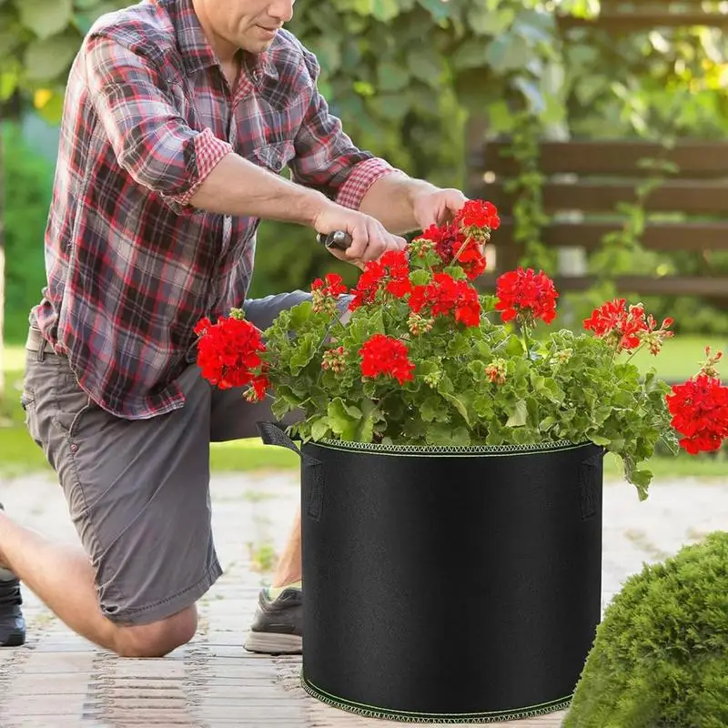 Fabric Grow Bags Thickened Non-woven Plant Fabric Pots Planting Bags Large Capacity Fabric Garden Bags Gardening Plant Growing
Fabric Grow Bags Thickened Non-woven Plant Fabric Pots Planting Bags Large Capacity Fabric Garden Bags Gardening Plant Growing