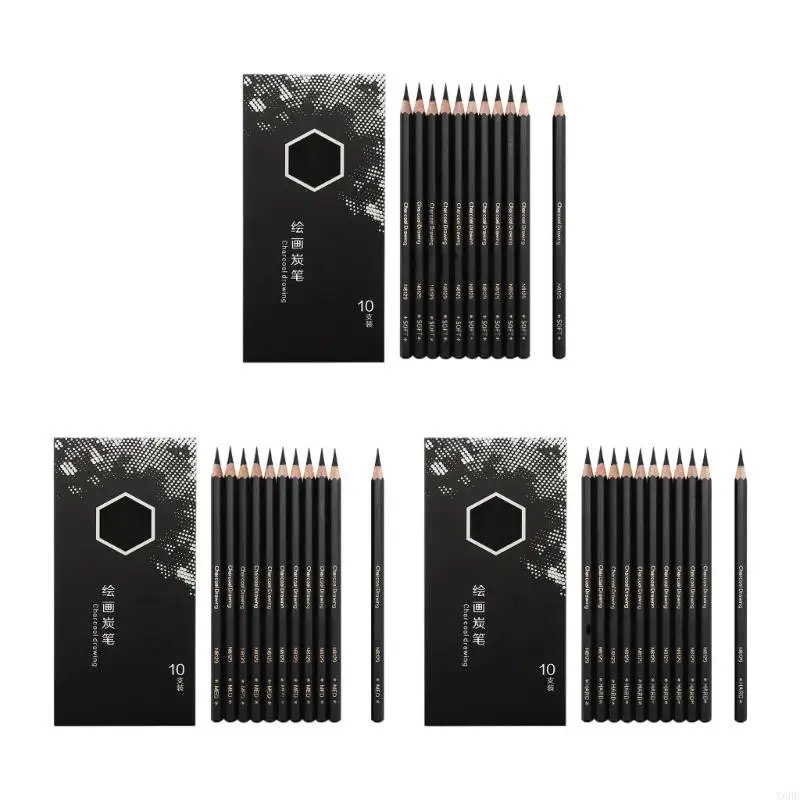 X6HB 10Pcs Professional Art Charcoal Pencils Sketch Pencils For Sketching Drawing Artists Art Supplies Drawing Tool Set
X6HB 10Pcs Professional Art Charcoal Pencils Sketch Pencils For Sketching Drawing Artists Art Supplies Drawing Tool Set