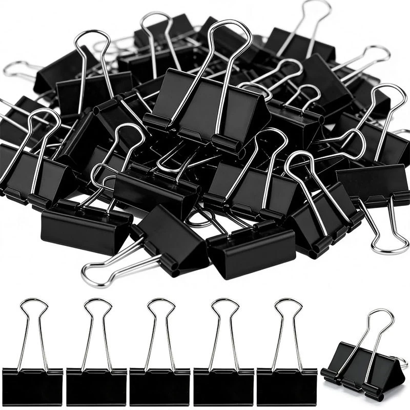 12PCS/box Metal Black Binder Clips Multi Sizes Paper Clamps Office Document Organizing Clips School Office Stationery Supplies
12PCS/box Metal Black Binder Clips Multi Sizes Paper Clamps Office Document Organizing Clips School Office Stationery Supplies