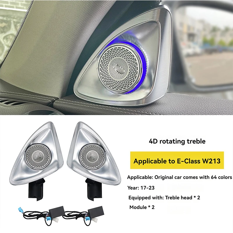 64 Color 4D Rotating Tweeter Speaker For Mercedes Benz w205 W222 e300l c260l S-Class Car 3D Treble Horn Refit Car LED Horn Refit
64 Color 4D Rotating Tweeter Speaker For Mercedes Benz w205 W222 e300l c260l S-Class Car 3D Treble Horn Refit Car LED Horn Refit