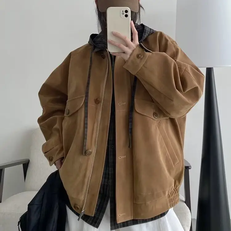 Brown Suede Jaet Men's ort Collar Workwear Design Casual Autumn Outerwear Stand Fit Polyester Fabric Long Sve Pure ...
Brown Suede Jaet Men's ort Collar Workwear Design Casual Autumn Outerwear Stand Fit Polyester Fabric Long Sve Pure ...