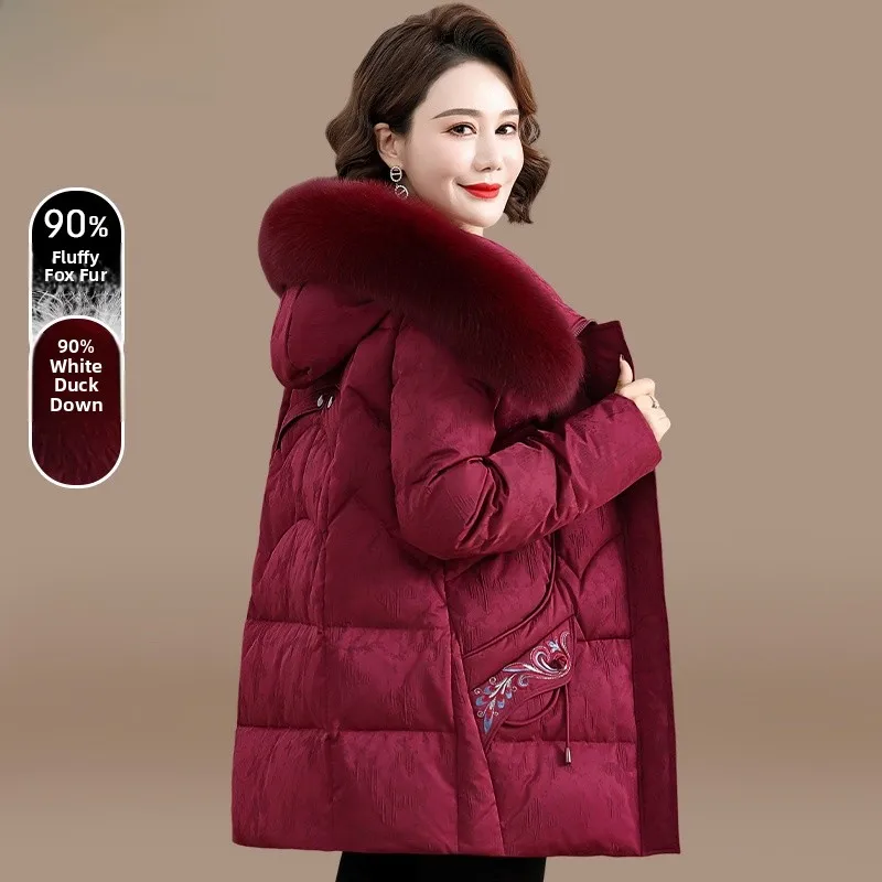 Warm Mid-Length down Jaet for Middle-Aged Mothers Winter Outerwear Faionable Loose Fit Women's Coat andma Sle Autumn ...
Warm Mid-Length down Jaet for Middle-Aged Mothers Winter Outerwear Faionable Loose Fit Women's Coat andma Sle Autumn ...