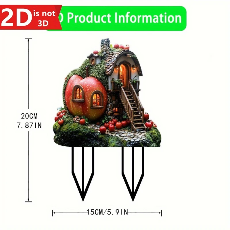 Acrylic Plant Pot Stakes, Fairy Tale Apple House Garden Stakes, Outdoor Lawn and Yard Decorations
Acrylic Plant Pot Stakes, Fairy Tale Apple House Garden Stakes, Outdoor Lawn and Yard Decorations