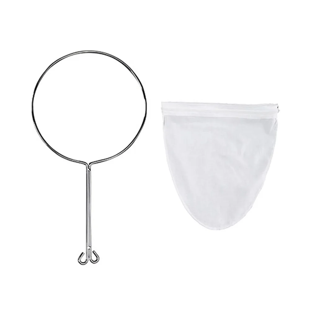 Ultra Fine Mesh Mesh Filter Bags Removable Washable Strainer Bags with Stand Stainless Steel Handle Cotton Cloth
Ultra Fine Mesh Mesh Filter Bags Removable Washable Strainer Bags with Stand Stainless Steel Handle Cotton Cloth