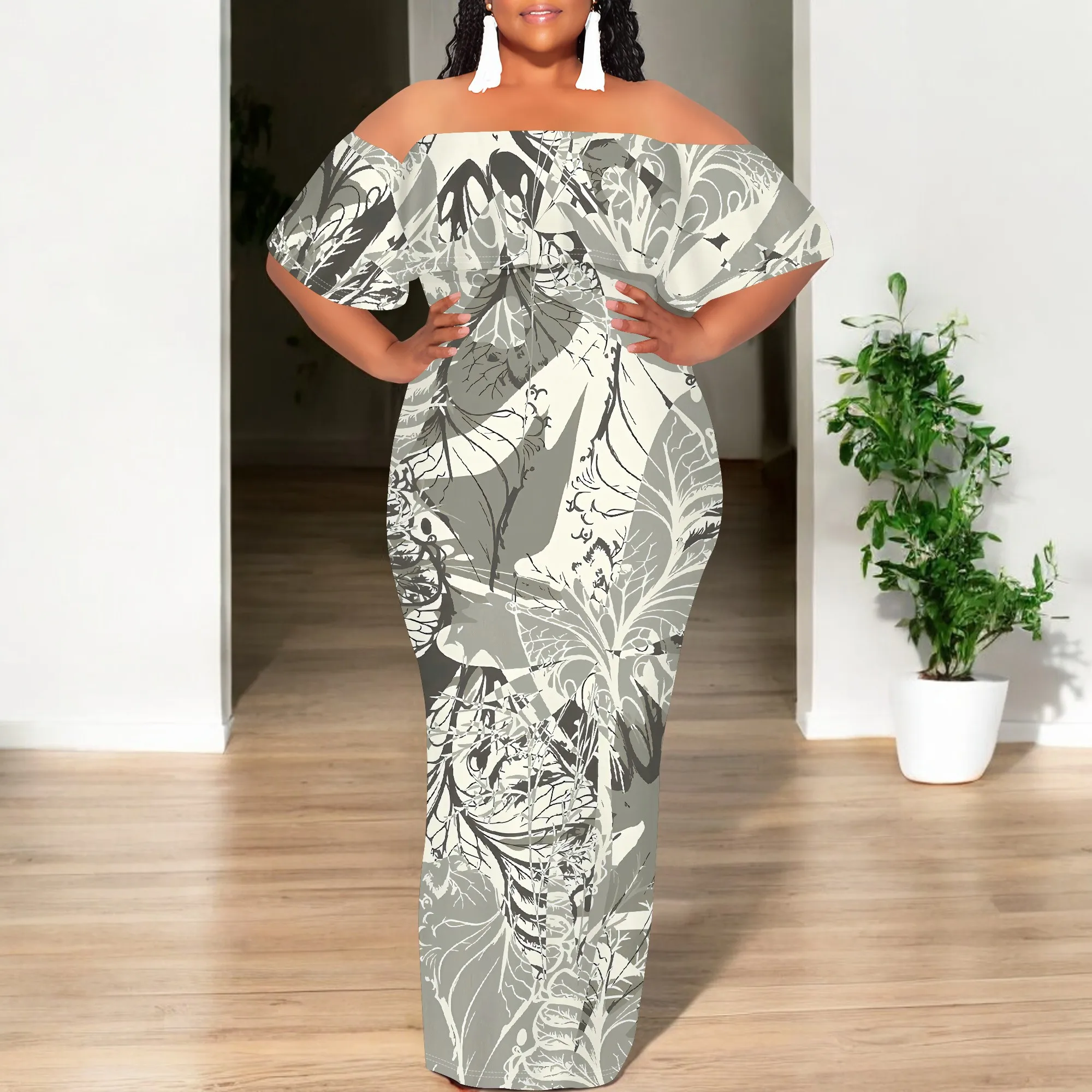 Womens Sexy Casual Dresses Colorful Geometric Off-Shoulder Ruffle Maxi Dress Party Evening Resortwear Swing Neck Dress
Womens Sexy Casual Dresses Colorful Geometric Off-Shoulder Ruffle Maxi Dress Party Evening Resortwear Swing Neck Dress