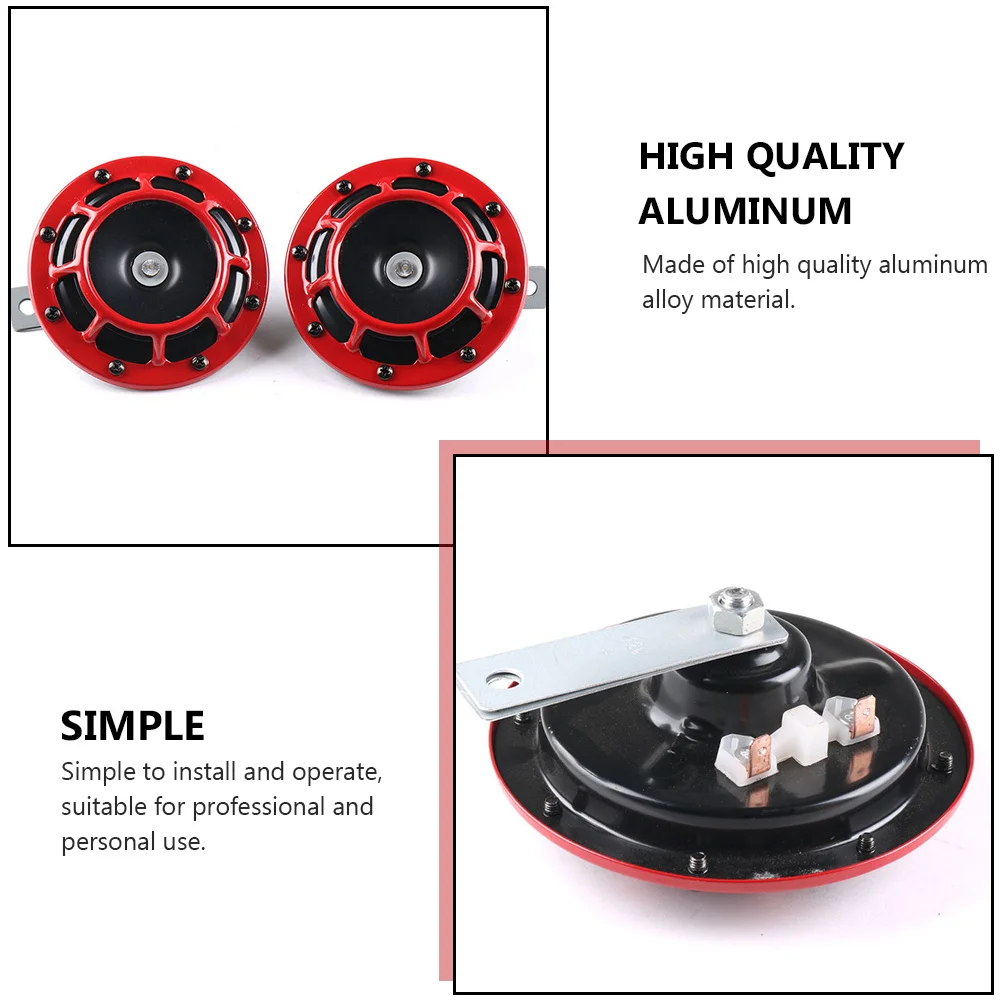 1Pair Car Horns Super Loud High Low Tone Aluminum Alloy Horns for Cars Motorcycles Trucks Relay Durable Sound Alert Enhancement 
1Pair Car Horns Super Loud High Low Tone Aluminum Alloy Horns for Cars Motorcycles Trucks Relay Durable Sound Alert Enhancement