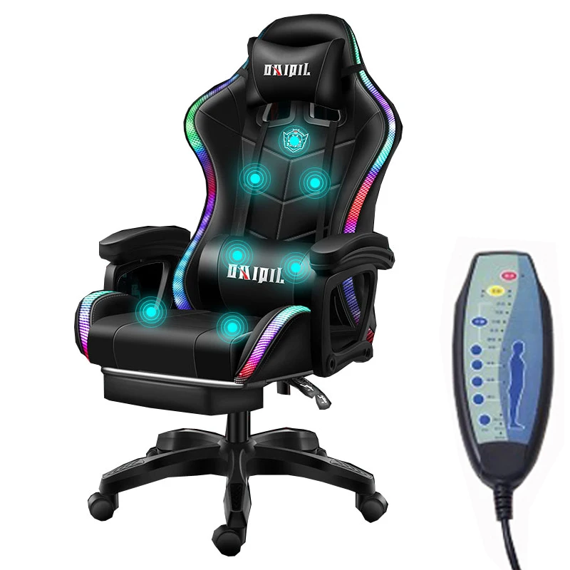 Горячая Распродажа, дешевое светодиодное Rgb Silla Gamer из искусственной кожи, гоночное игровое кресло, игровое кресло с подставками для ног и массажем
Горячая Распродажа, дешевое светодиодное Rgb Silla Gamer из искусственной кожи, гоночное игровое кресло, игровое кресло с подставками для ног и массажем