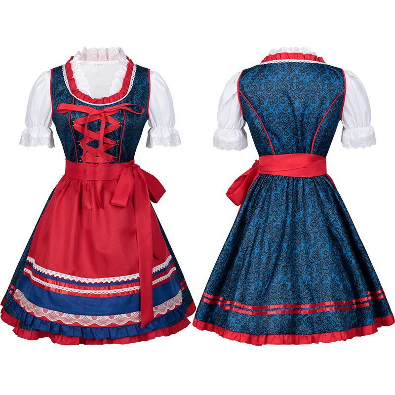 Women's Germany Beer Dirndl Dress Medieval Vintage Maid Outfits Halloween Carnival Party Bavarian Oktoberfest Performance Outfit
Women's Germany Beer Dirndl Dress Medieval Vintage Maid Outfits Halloween Carnival Party Bavarian Oktoberfest Performance Outfit