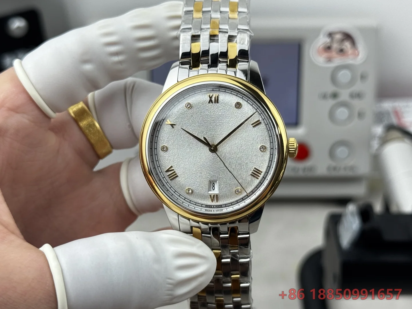 40mm Silver Dial Two Tone Elegant Automatic Mechanical Men Watch, Stainless Steel Bracelet, 8800 Movement, Three Hands Date, Roman Markers, Dress Business Wristwatch
40mm Silver Dial Two Tone Elegant Automatic Mechanical Men Watch, Stainless Steel Bracelet, 8800 Movement, Three Hands Date, Roman Markers, Dress Business Wristwatch