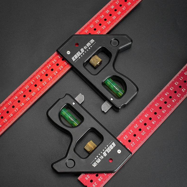 T50 Heavy Duty Woodworking Combination Angles Ruler Aluminum Alloy Ruler 90/45 Degree Measuring Tool with Level & Needle
T50 Heavy Duty Woodworking Combination Angles Ruler Aluminum Alloy Ruler 90/45 Degree Measuring Tool with Level & Needle