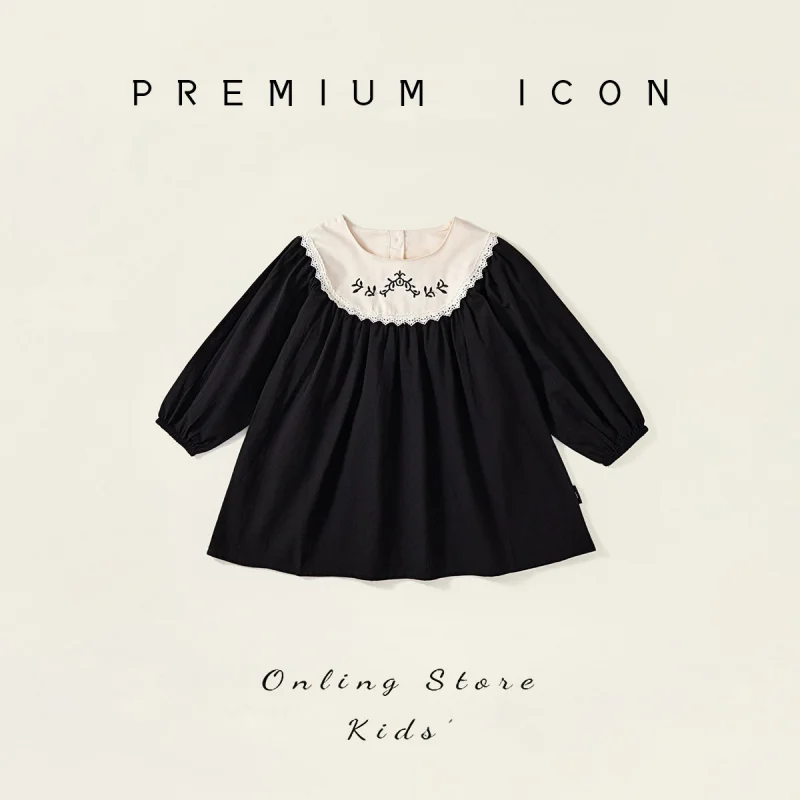 Girls' Dress Autumn New Children's Lace Vintage Court Style Fashionable Dress 
Girls' Dress Autumn New Children's Lace Vintage Court Style Fashionable Dress
