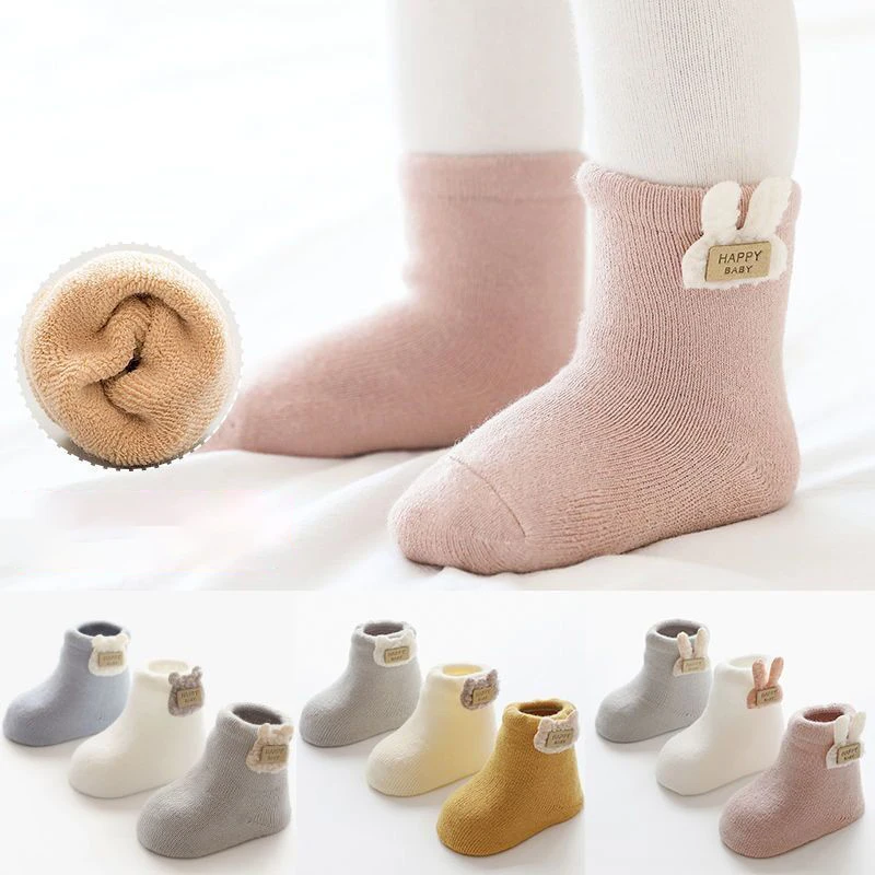 3 Paris/lot 0-3Y Newborn Baby Socks 2024 Autumn Winter Plush Thick Warm 3 Types Cartoon Accessories Middle Tube Kids Socks
3 Paris/lot 0-3Y Newborn Baby Socks 2024 Autumn Winter Plush Thick Warm 3 Types Cartoon Accessories Middle Tube Kids Socks