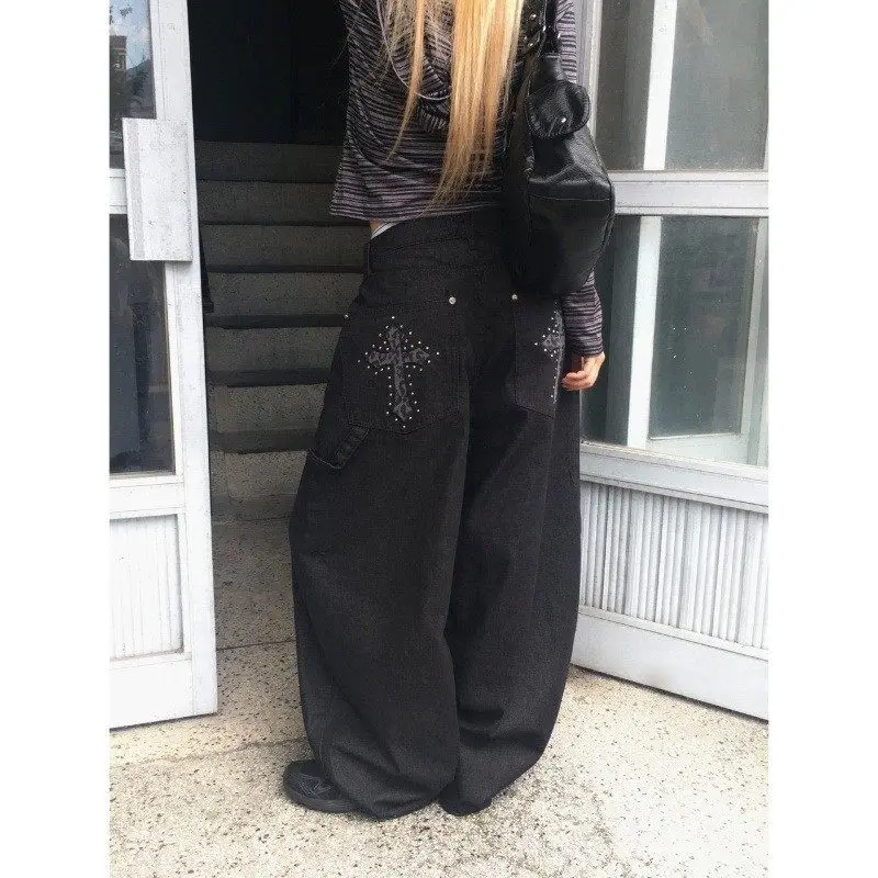 Street Style Leopard Print Cross Diamond Embellished Casual Slimming Retro Cool Denim Jeans High Waist Straight Leg Loose Fit
Street Style Leopard Print Cross Diamond Embellished Casual Slimming Retro Cool Denim Jeans High Waist Straight Leg Loose Fit