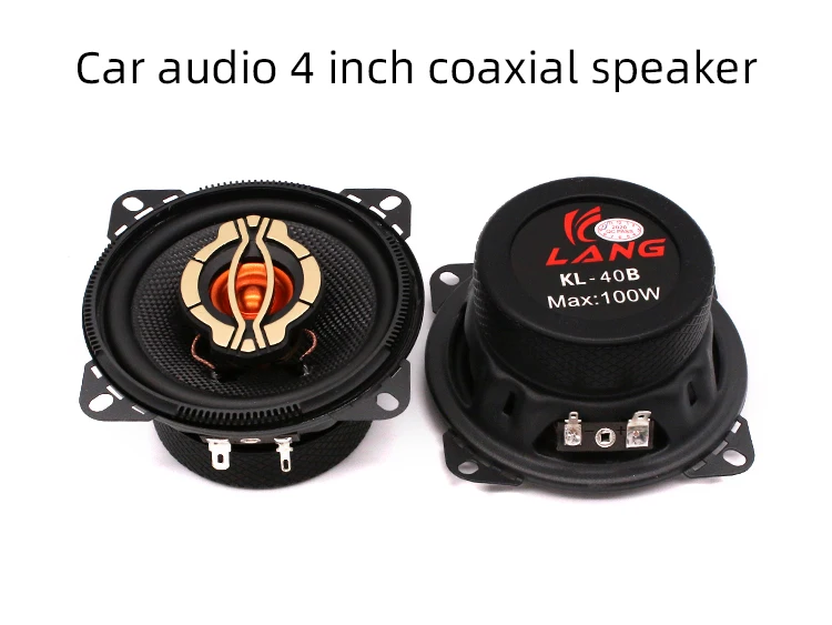 MAX 100W 4 Inch 88DB 55Hz-22kHz 2-Way Car Speaker with Silk Dome Tweeter Coaxial Professional Car Audio Speaker with horn mask
MAX 100W 4 Inch 88DB 55Hz-22kHz 2-Way Car Speaker with Silk Dome Tweeter Coaxial Professional Car Audio Speaker with horn mask