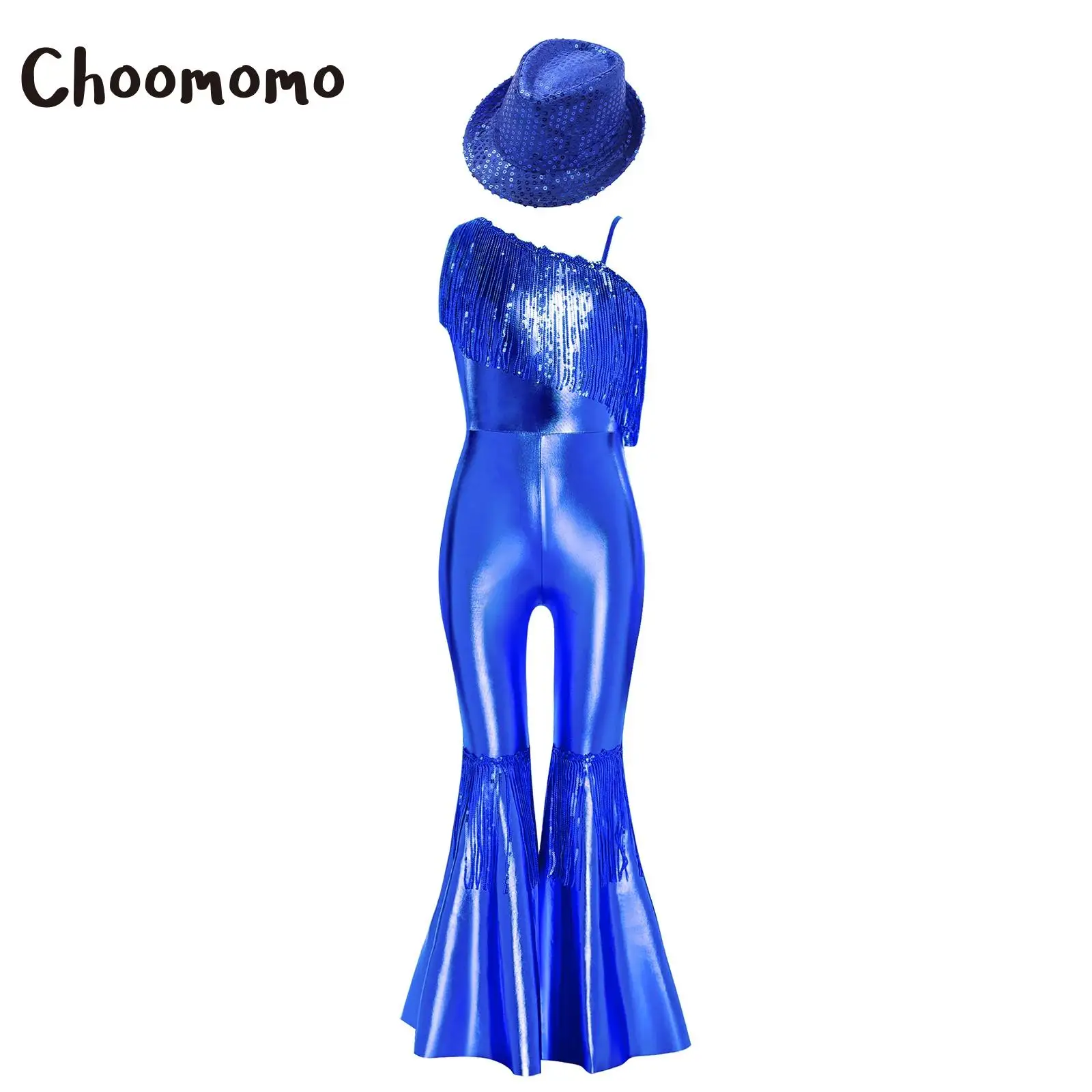 Carnival Girls 70S Disco Vintage Jumpsuit Metallic Shiny Jazz Dance Set Hippie Costume One Sleeve Sequin Tassels Flared Bodysuit
Carnival Girls 70S Disco Vintage Jumpsuit Metallic Shiny Jazz Dance Set Hippie Costume One Sleeve Sequin Tassels Flared Bodysuit