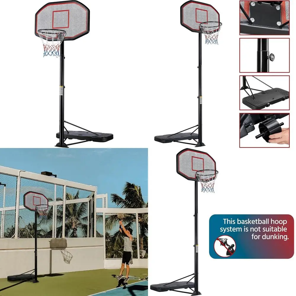Youth and Adult Portable Basketball Hoop System, Adjustable Height from 7 to 10 Feet, Suitable for Indoor and Outdoor Use with W
Youth and Adult Portable Basketball Hoop System, Adjustable Height from 7 to 10 Feet, Suitable for Indoor and Outdoor Use with W