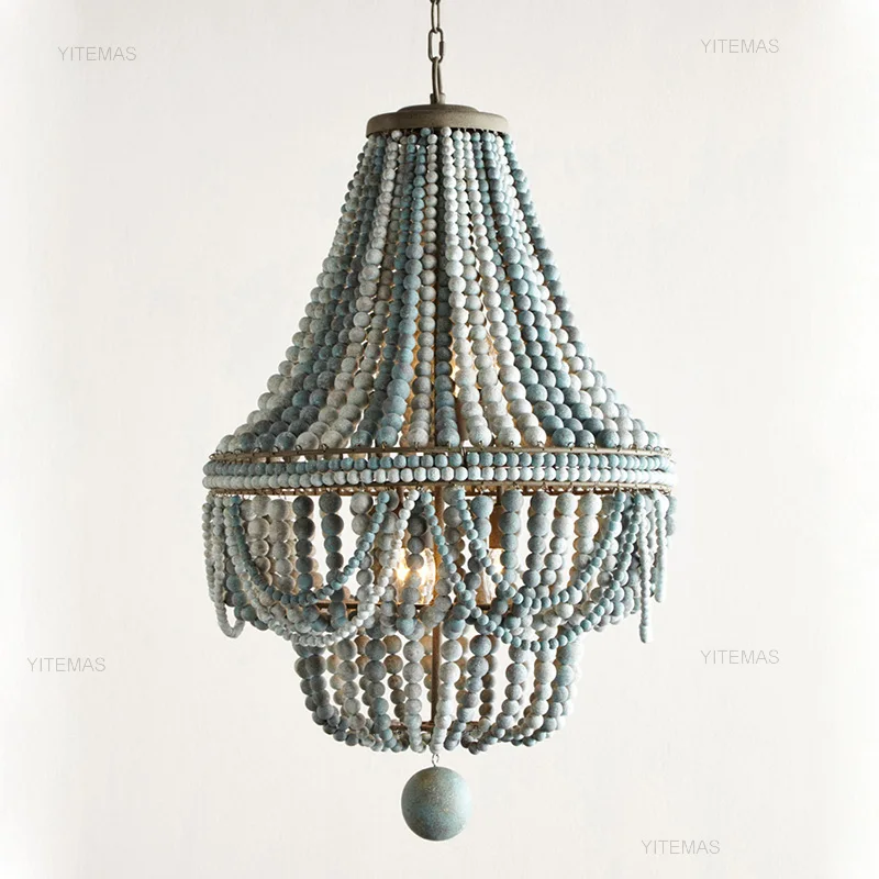Blue Grey Wooden Beads 8 Lights Chandeliers For Foyers Vintage White Chandelier Lighting Bedroom Living Room Boho Pendant Light
Blue Grey Wooden Beads 8 Lights Chandeliers For Foyers Vintage White Chandelier Lighting Bedroom Living Room Boho Pendant Light