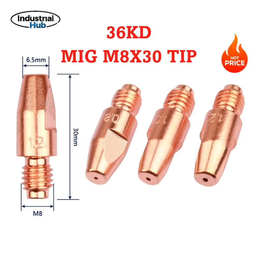 36KD Welding Torch Tips Consumables M8*30mm 0.8/1.0/1.2/1.4/1.6 mm Torch Gun Contact Tips MIG/MAG Co2/Gas Welding Accessories
36KD Welding Torch Tips Consumables M8*30mm 0.8/1.0/1.2/1.4/1.6 mm Torch Gun Contact Tips MIG/MAG Co2/Gas Welding Accessories