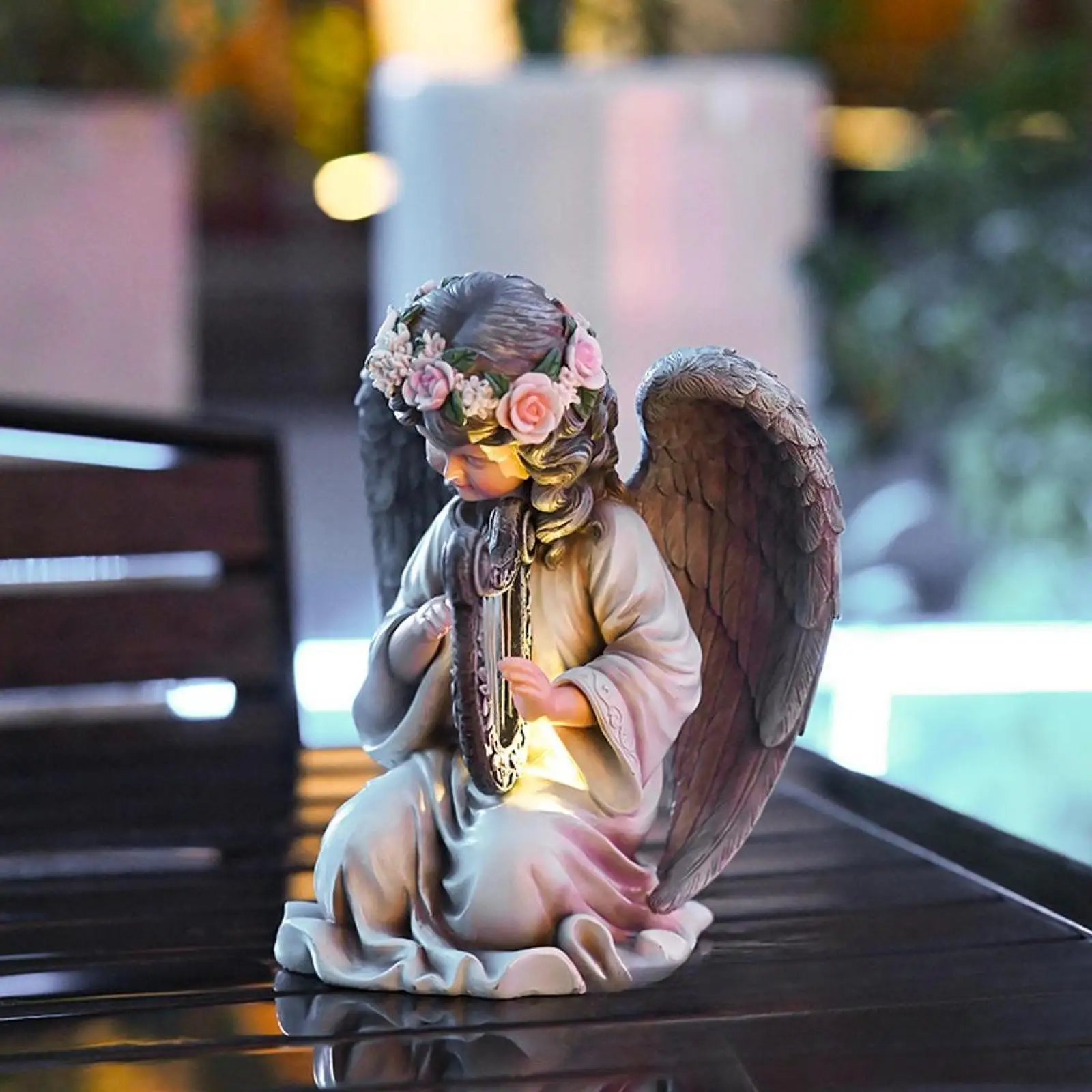 Ангел Солнечная садовая статуя Всепогодный газон Орнамент Двор Художественный декор Открытая скульптура для дорожки Пейзаж Крыльцо Патио снаружи
Ангел Солнечная садовая статуя Всепогодный газон Орнамент Двор Художественный декор Открытая скульптура для дорожки Пейзаж Крыльцо Патио снаружи