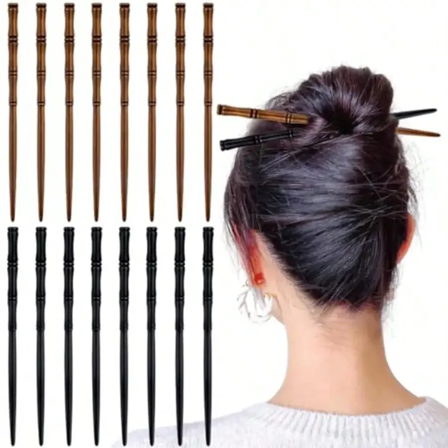 16 PCS Retro Wooden Hair Sticks Bamboo Shape Hair Chopsticks Vintage Elegant Hair Chopsticks Bamboo Shape Hair Pins For Long Hair Women And Bun Hairstyles Decorative Holder
16 PCS Retro Wooden Hair Sticks Bamboo Shape Hair Chopsticks Vintage Elegant Hair Chopsticks Bamboo Shape Hair Pins For Long Hair Women And Bun Hairstyles Decorative Holder