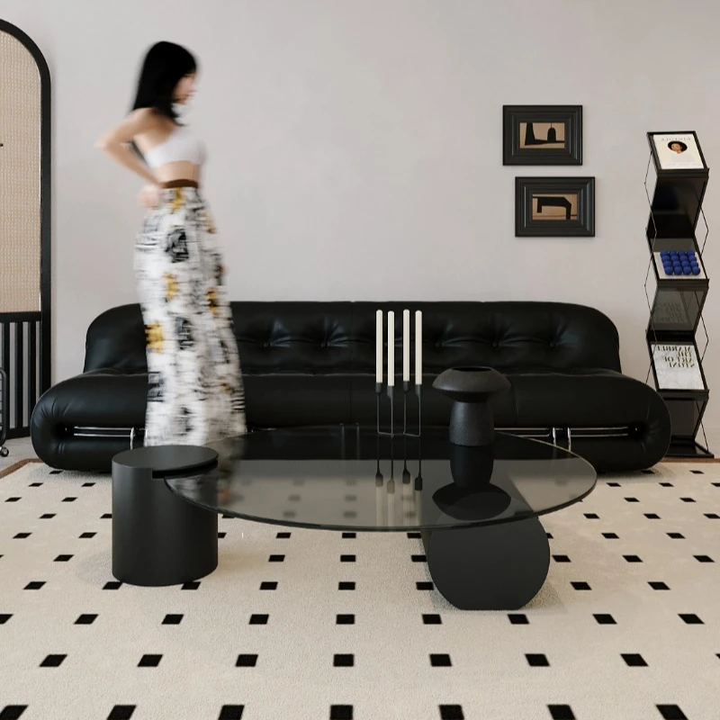 Modern glass coffee table living room home balcony tea table creative geometric art round tea table
Modern glass coffee table living room home balcony tea table creative geometric art round tea table