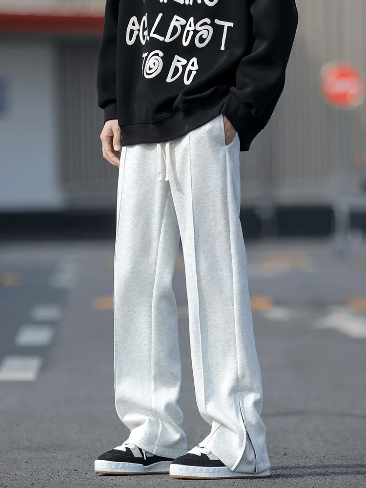 Стильные мужские повседневные брюки прямого кроя на молнии, весенне-осенние свободные удобные спортивные брюки, модная повседневная одежда
Стильные мужские повседневные брюки прямого кроя на молнии, весенне-осенние свободные удобные спортивные брюки, модная повседневная одежда