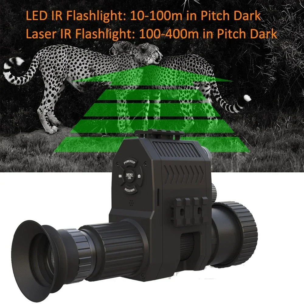 Digital Hunting Camera Laser IR Night Vision Scope Monocular 720P/1080P 400M Travel Camcorder Support Photo Video Recording
Digital Hunting Camera Laser IR Night Vision Scope Monocular 720P/1080P 400M Travel Camcorder Support Photo Video Recording