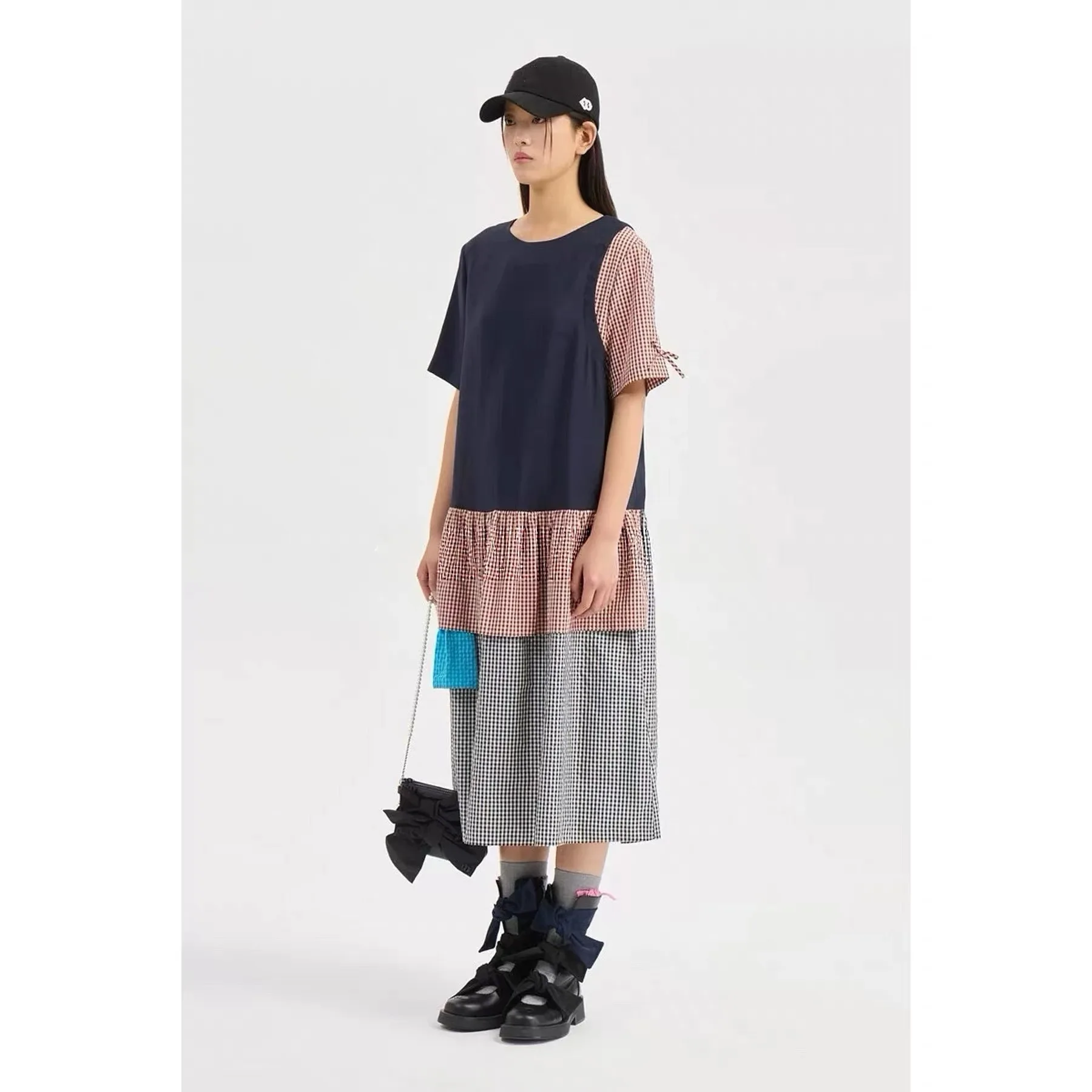 Lemon Remote LUC26 Spring Anti-Aging Casual round Neck Plaid Splicing Loose Slim Short Sleeve Dress Women's Casual Dress
Lemon Remote LUC26 Spring Anti-Aging Casual round Neck Plaid Splicing Loose Slim Short Sleeve Dress Women's Casual Dress