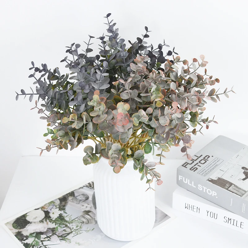 5pcs Artificial Plastic Plants Eucalyptus Leaves Branch Bouquet for Wedding Home Garden Decoration Faux Fake Flowers Accessories
5pcs Artificial Plastic Plants Eucalyptus Leaves Branch Bouquet for Wedding Home Garden Decoration Faux Fake Flowers Accessories