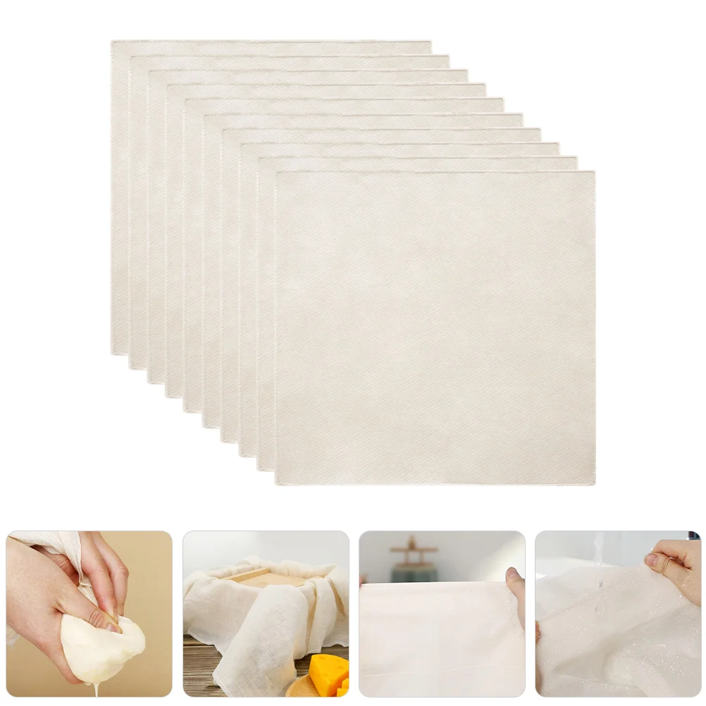 10 Pcs Cheese Cloth It Cloths for Straining Multi-use Filter Sauce Filtering Pure Cotton Kitchen
10 Pcs Cheese Cloth It Cloths for Straining Multi-use Filter Sauce Filtering Pure Cotton Kitchen