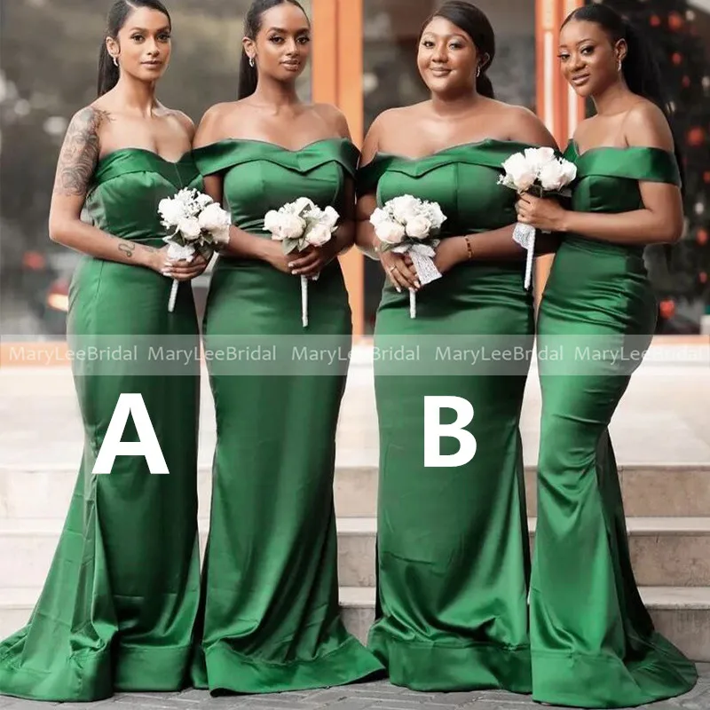 Emerald Green Bridesmaid Dresses Off Shoulder Sweetheart Ladies Mermaid Satin Plus Size Maid Of Honor Dress Wedding Party Gowns
Emerald Green Bridesmaid Dresses Off Shoulder Sweetheart Ladies Mermaid Satin Plus Size Maid Of Honor Dress Wedding Party Gowns