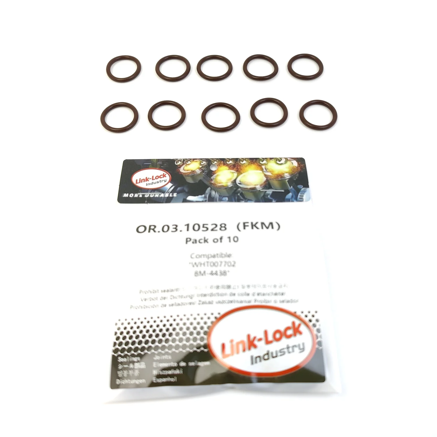 LINK-LOCK 10PCS OR.03.10528 FKM Viton Sealing O-Ring Kit of Oil Outlet of The Turbocharger WHT007702 8M-4438 for Audi for VW
LINK-LOCK 10PCS OR.03.10528 FKM Viton Sealing O-Ring Kit of Oil Outlet of The Turbocharger WHT007702 8M-4438 for Audi for VW