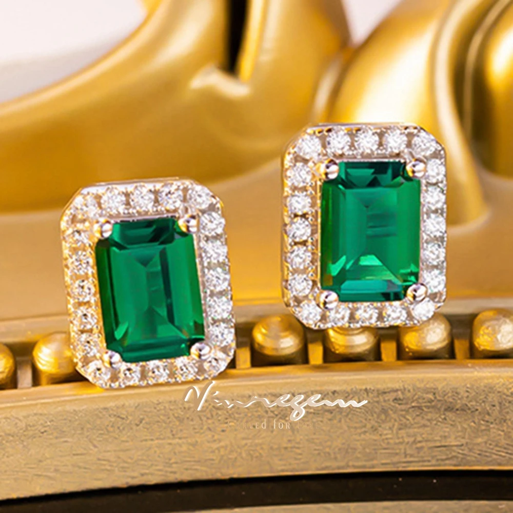 Vinregem 5*7 MM Emerald High Carbon Diamond Gemstone Vintage Ear Studs Earrings 100% 925 Sterling Silver Fine Jewelry Wholesale
Vinregem 5*7 MM Emerald High Carbon Diamond Gemstone Vintage Ear Studs Earrings 100% 925 Sterling Silver Fine Jewelry Wholesale