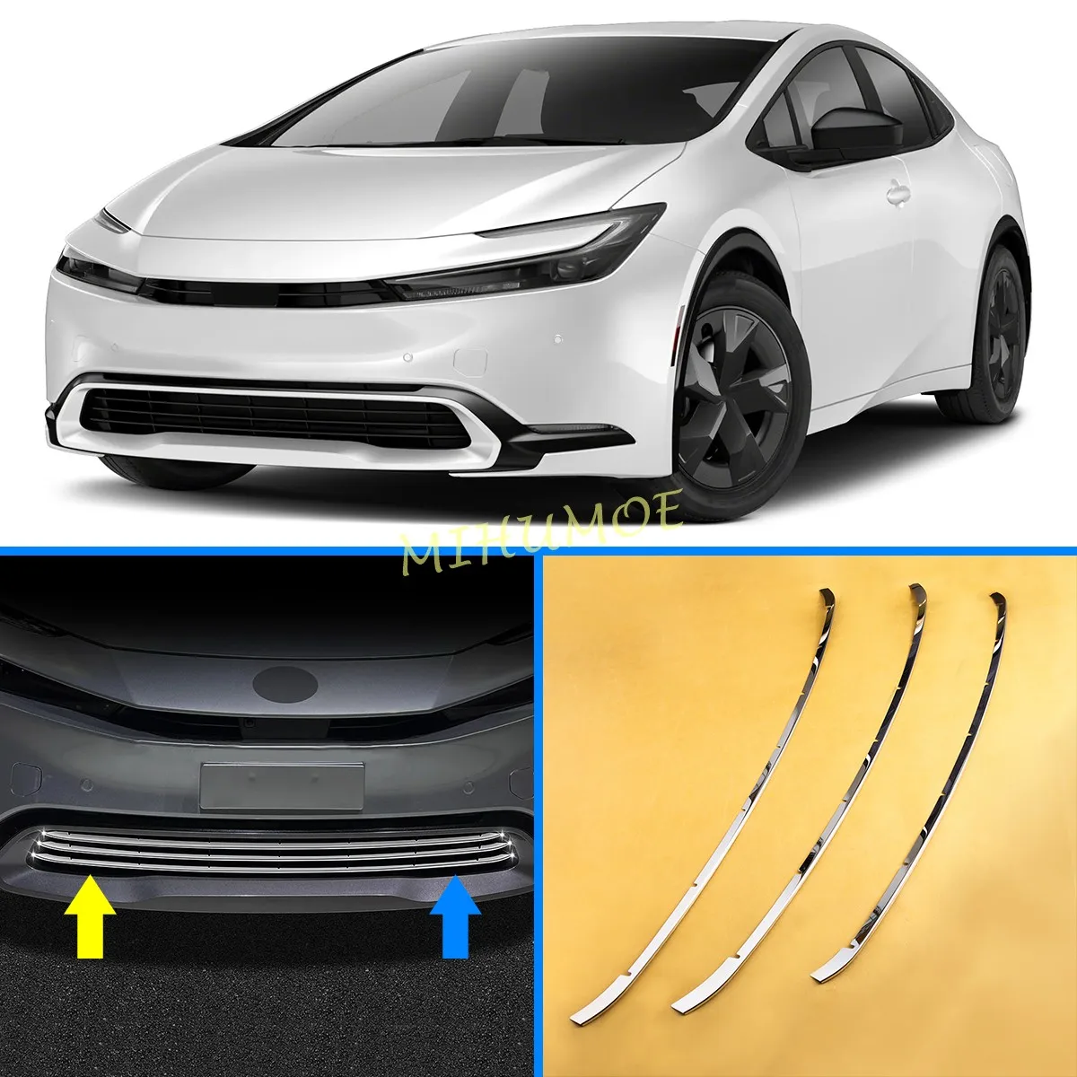 3Pcs Stainless Steel Lower Grill Grille Cover Trims Strips For Toyota Prius / Prius Prime 2023-2025 Car Decoration Accessories
3Pcs Stainless Steel Lower Grill Grille Cover Trims Strips For Toyota Prius / Prius Prime 2023-2025 Car Decoration Accessories