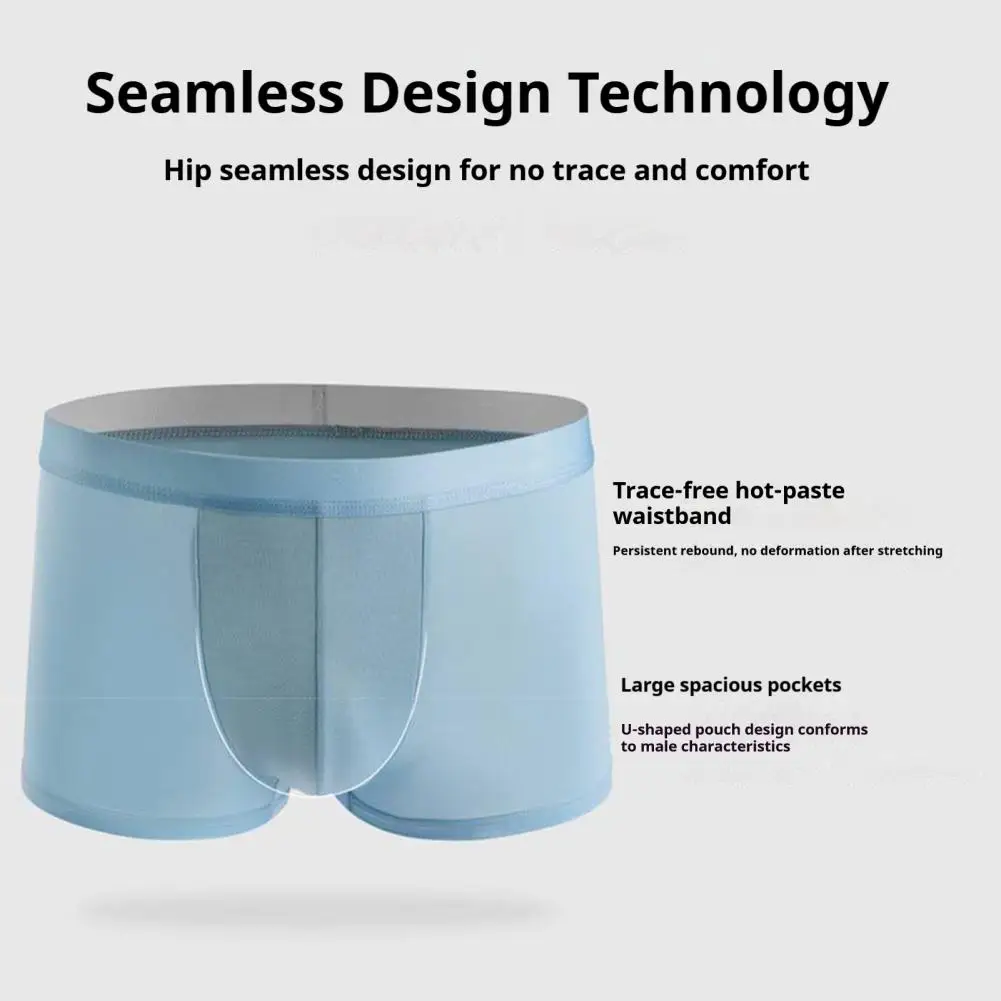 Smooth Fabric Boxer Underwear Men's Solid Color Mid-waist Boxer Briefs with U-convex Design for Daily Wear Elastic Soft for Men
Smooth Fabric Boxer Underwear Men's Solid Color Mid-waist Boxer Briefs with U-convex Design for Daily Wear Elastic Soft for Men