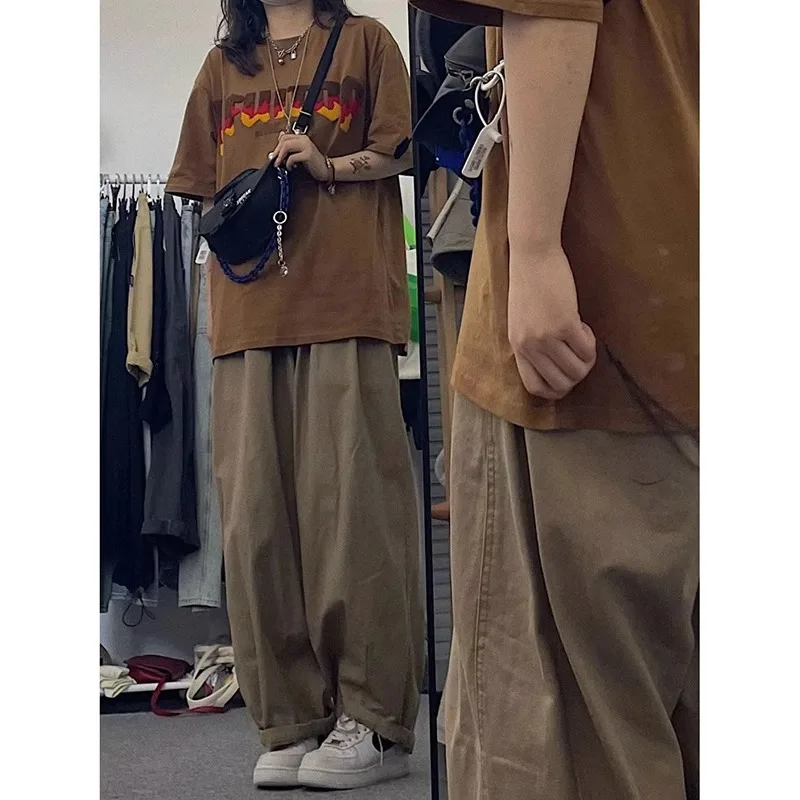 Loose Wide Leg Straight Cut Trousers ex Japanese Sle Workwear Pants High Waist Casual Summer Faion Neutral Colors
Loose Wide Leg Straight Cut Trousers ex Japanese Sle Workwear Pants High Waist Casual Summer Faion Neutral Colors