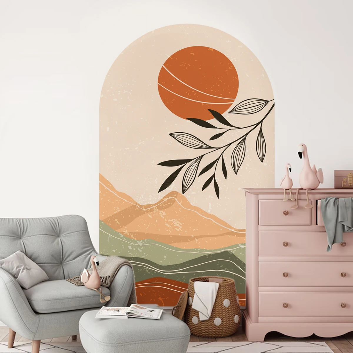 Boho Mountains Leaves Sunset Wall Sticker Mural Art Decal wallpaper Room Bedroom Living Room Interior Home Decor Self Adhesive
Boho Mountains Leaves Sunset Wall Sticker Mural Art Decal wallpaper Room Bedroom Living Room Interior Home Decor Self Adhesive
