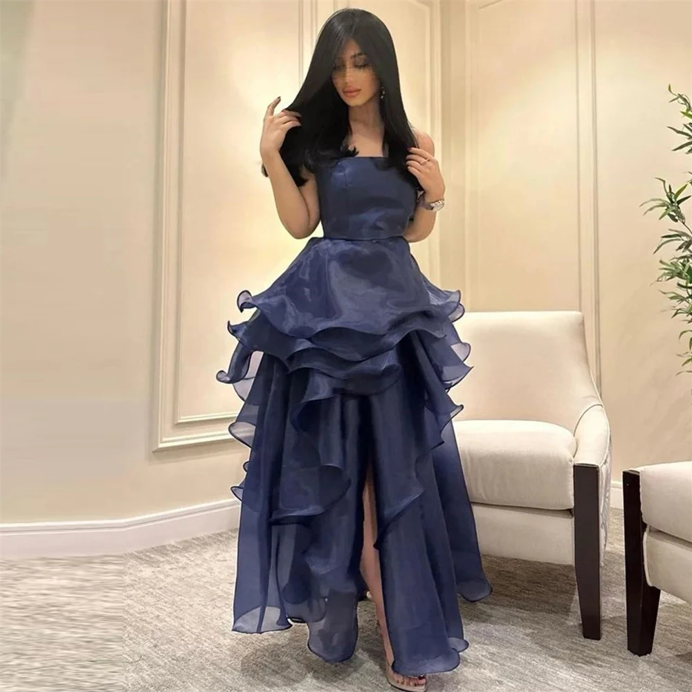 Fashion Strapless Royal Blue Organza A-Line Formal Occasion Prom Dresses Ankle-length Women Evening Party Dress فساتين السهرة
Fashion Strapless Royal Blue Organza A-Line Formal Occasion Prom Dresses Ankle-length Women Evening Party Dress فساتين السهرة