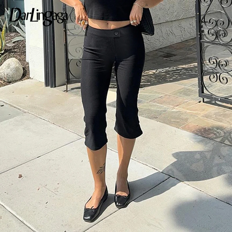 Darlingaga Black Skinny Button-Fly Middle Pants Women Streetwear Solid Side Slit Design All Match Bottoms Basic Low Waist Shorts
Darlingaga Black Skinny Button-Fly Middle Pants Women Streetwear Solid Side Slit Design All Match Bottoms Basic Low Waist Shorts