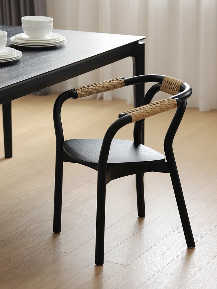 Nordic Danish solid wood rope dining chair rattan designer back chair
Nordic Danish solid wood rope dining chair rattan designer back chair